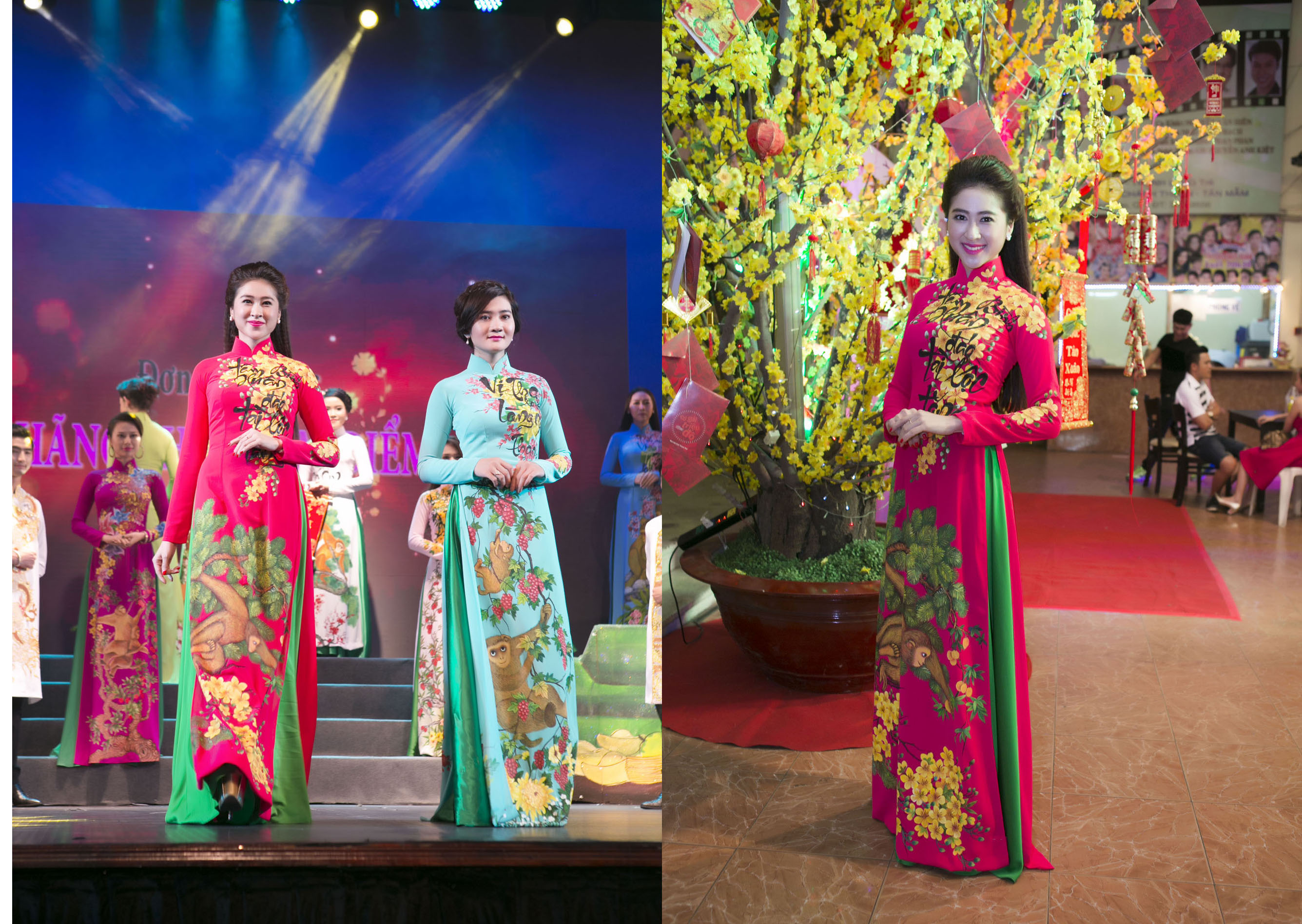 Top 10 Miss Ngôi sao Thùy Trang diện áo dài Xuân Bính Thân trổ tài catwalk để làm từ thiện.